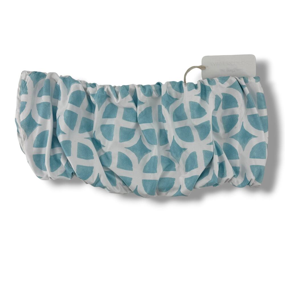 Watercolors By Kenny Flowers Bandeau Bubble Stapless Bikini Top Sz XL Geometric